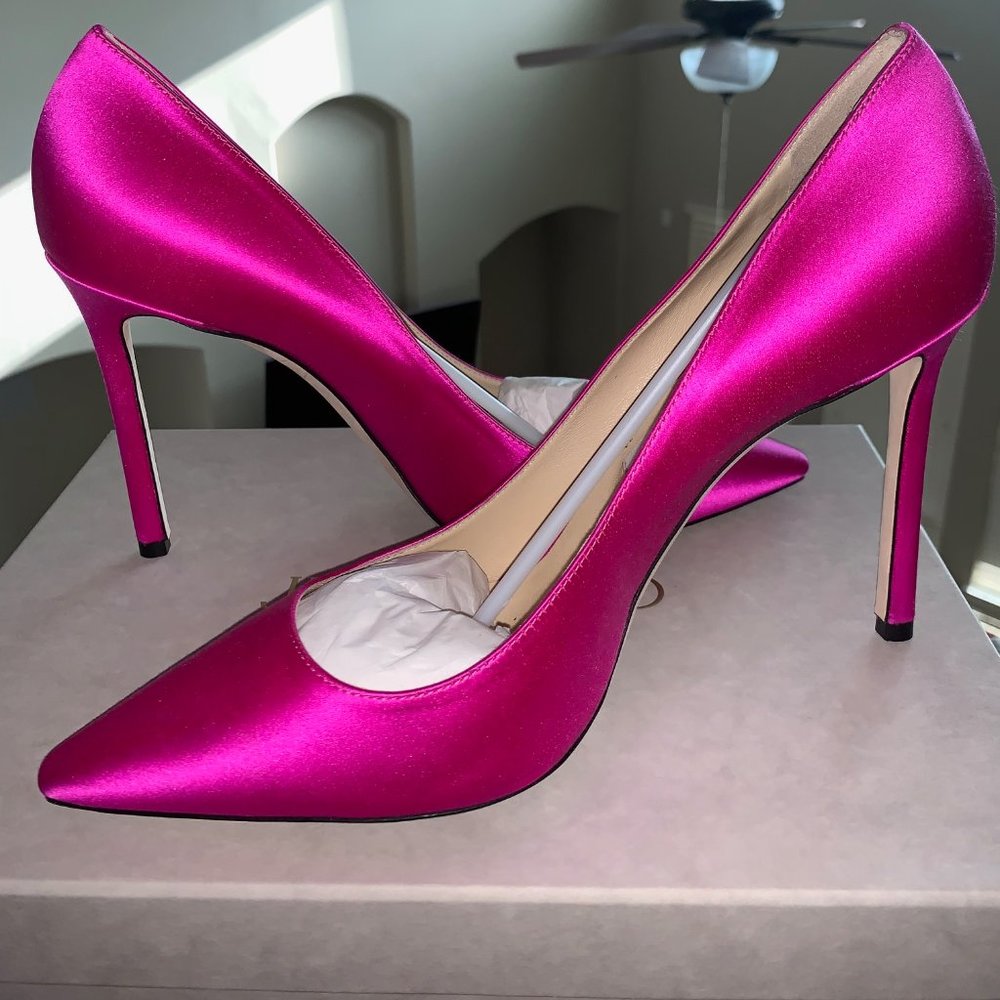Jimmy Choo | Romy 100 Satin Pumps